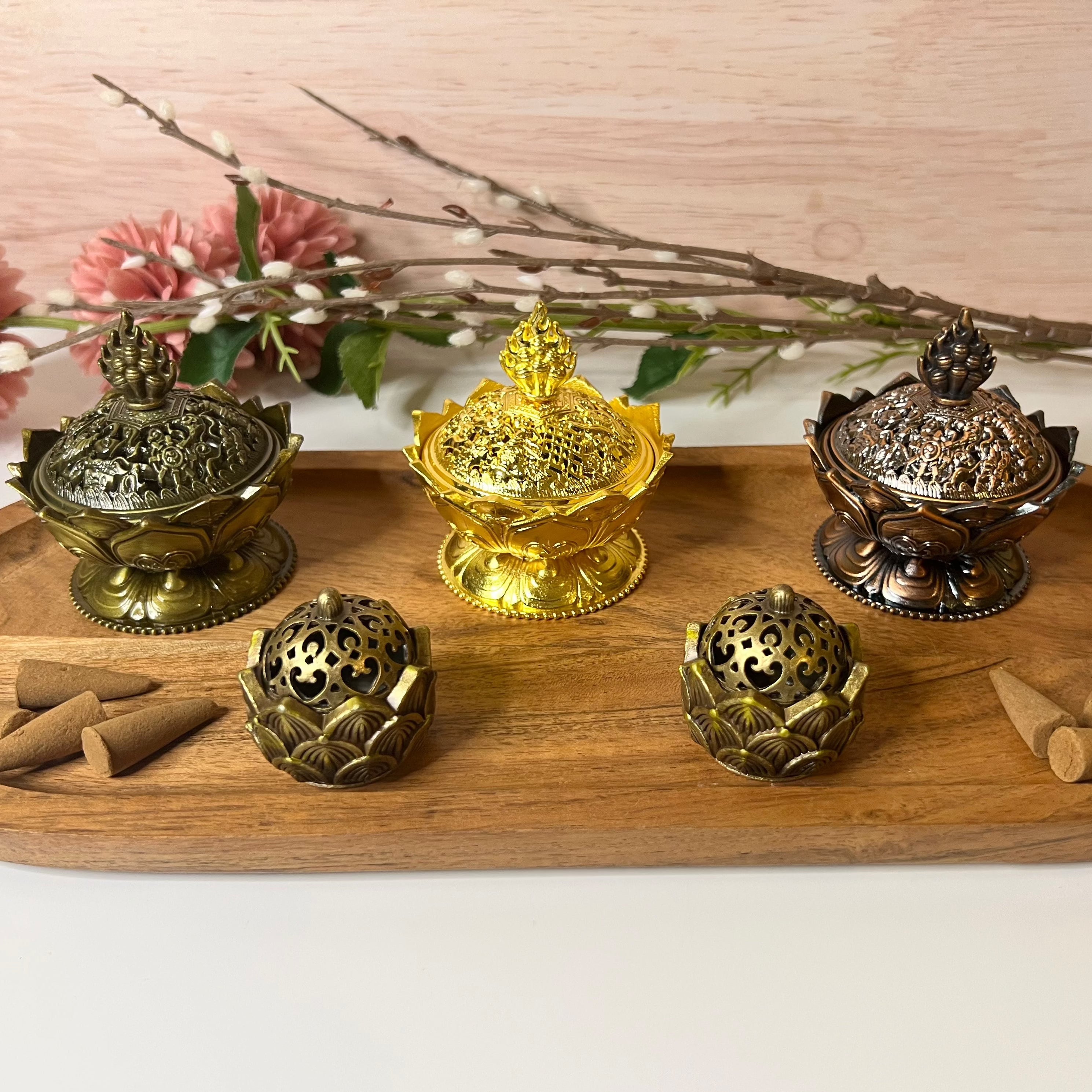 Lotus Blossom Incense Cone Burners